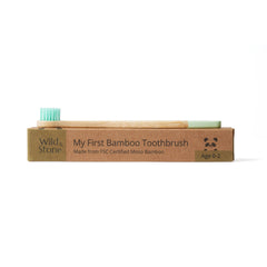 Baby Bamboo Toothbrush Single - Four Colours: Baby Blue