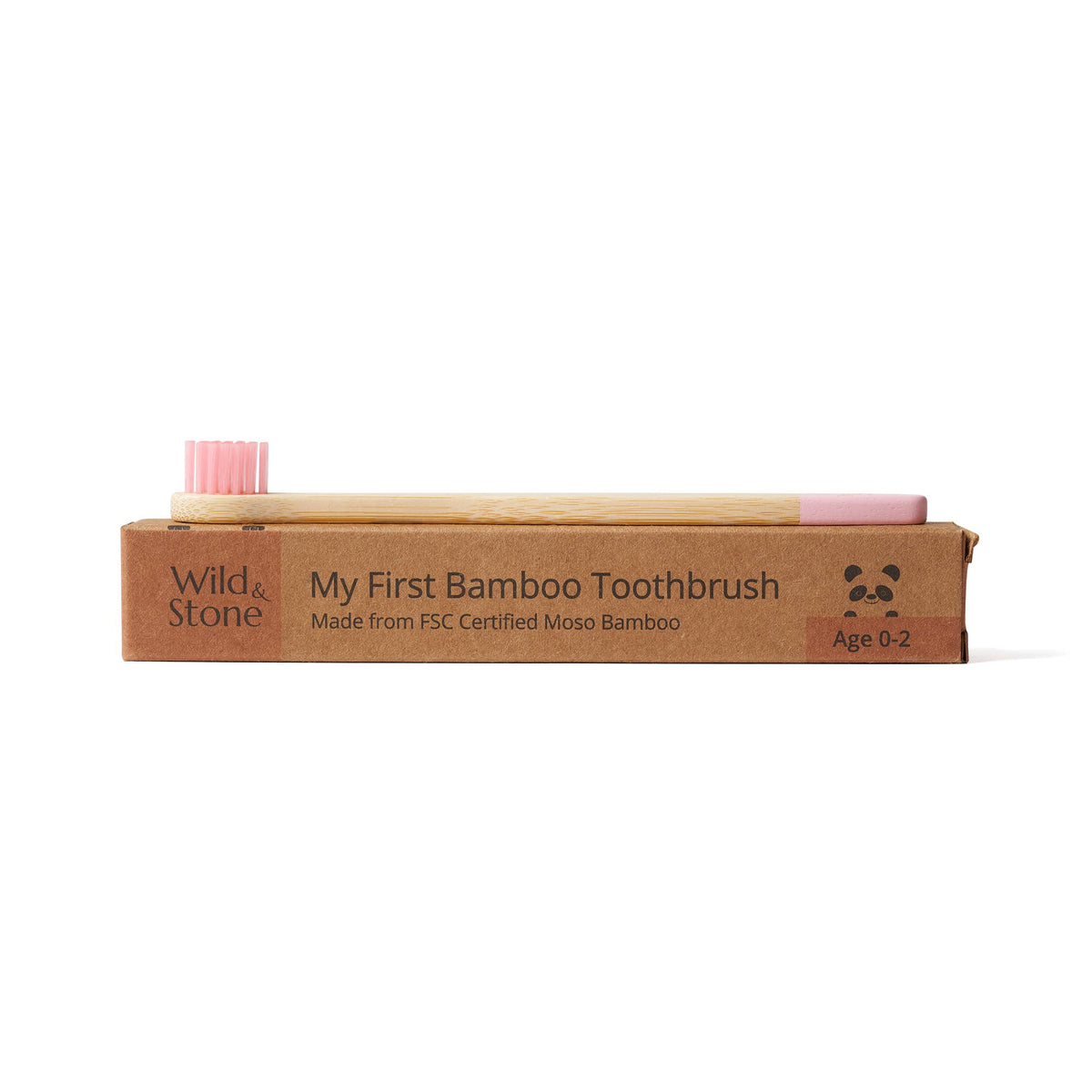 Baby Bamboo Toothbrush Single - Four Colours: Baby Pink