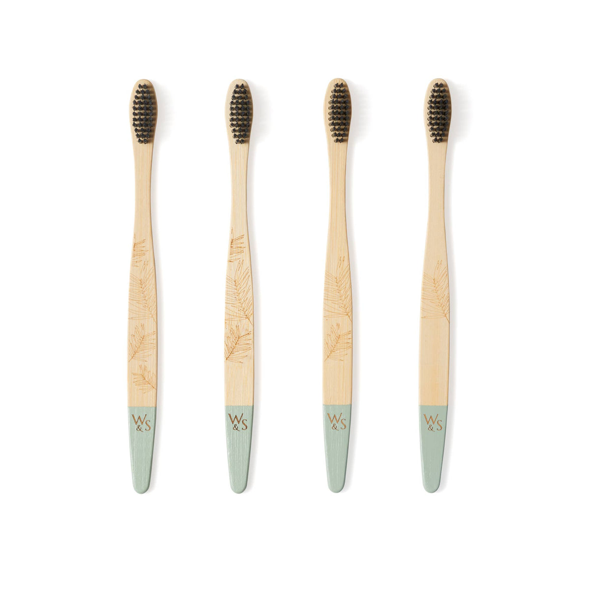 4 Pack Adult Bamboo Toothbrush - Medium Bristles