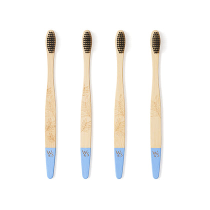 4 Pack Adult Bamboo Toothbrush - Firm Bristles
