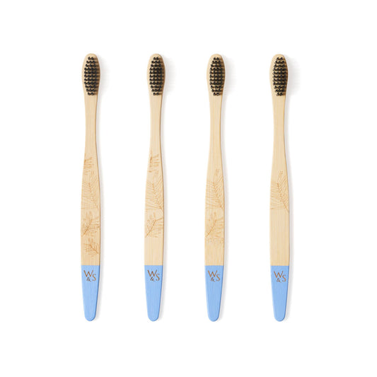 4 Pack Adult Bamboo Toothbrush - Firm Bristles