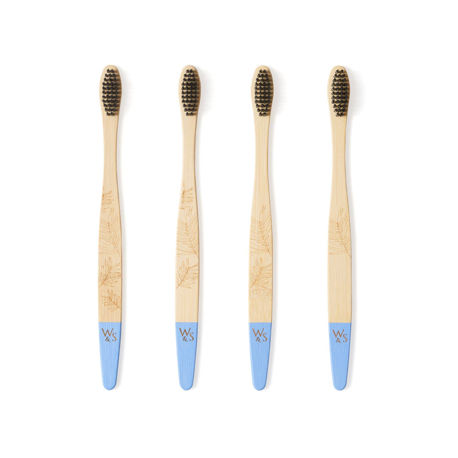 4 Pack Adult Bamboo Toothbrush - Firm Bristles