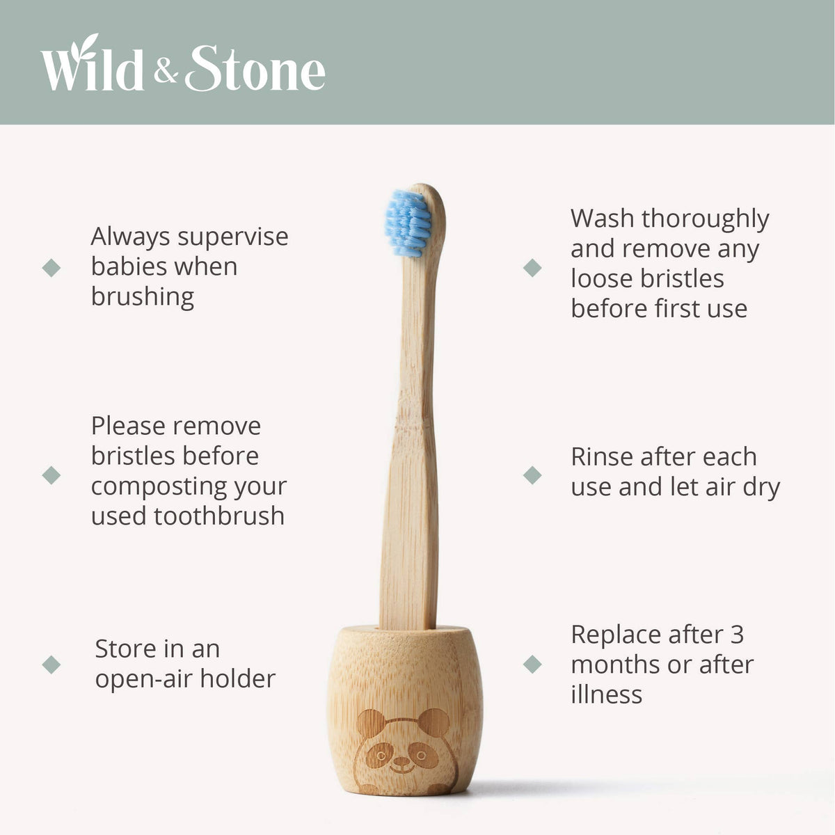 Baby Bamboo Toothbrush Single - Four Colours: Baby Pink