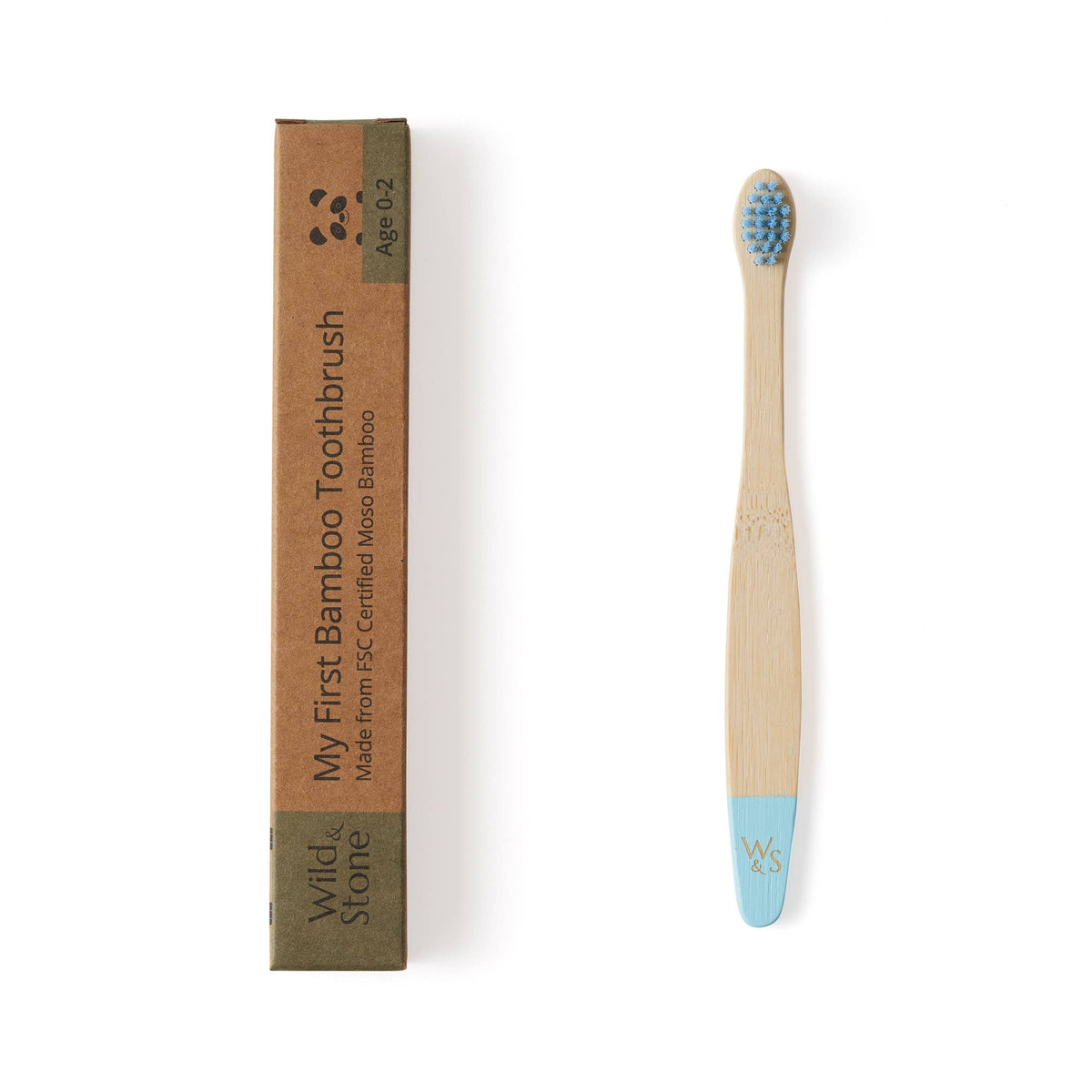 Baby Bamboo Toothbrush Single - Four Colours: Baby Blue